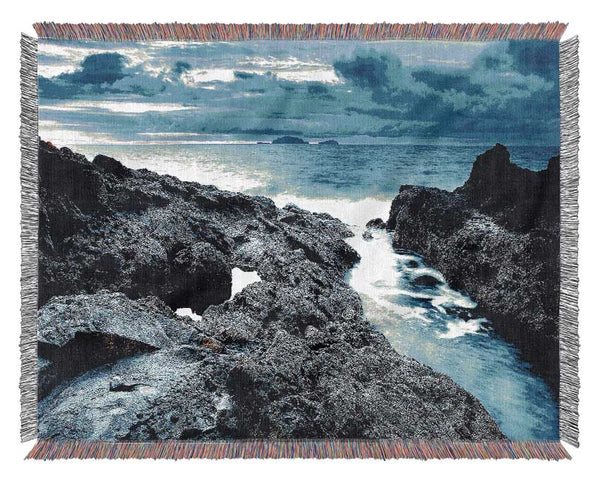 Rocky Shore Woven Blanket