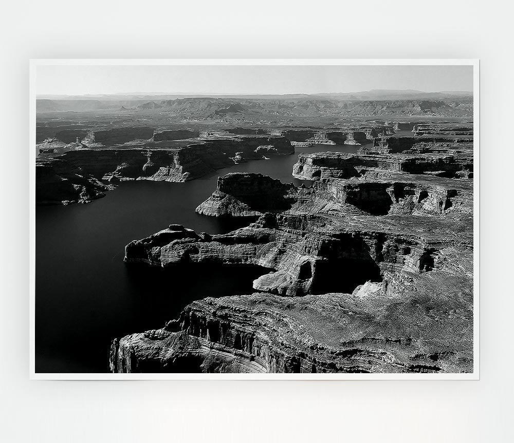 Aerial View Of Canyon Print Poster Wall Art