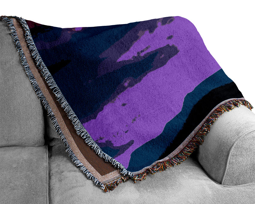 Purple Pink Skies Woven Blanket