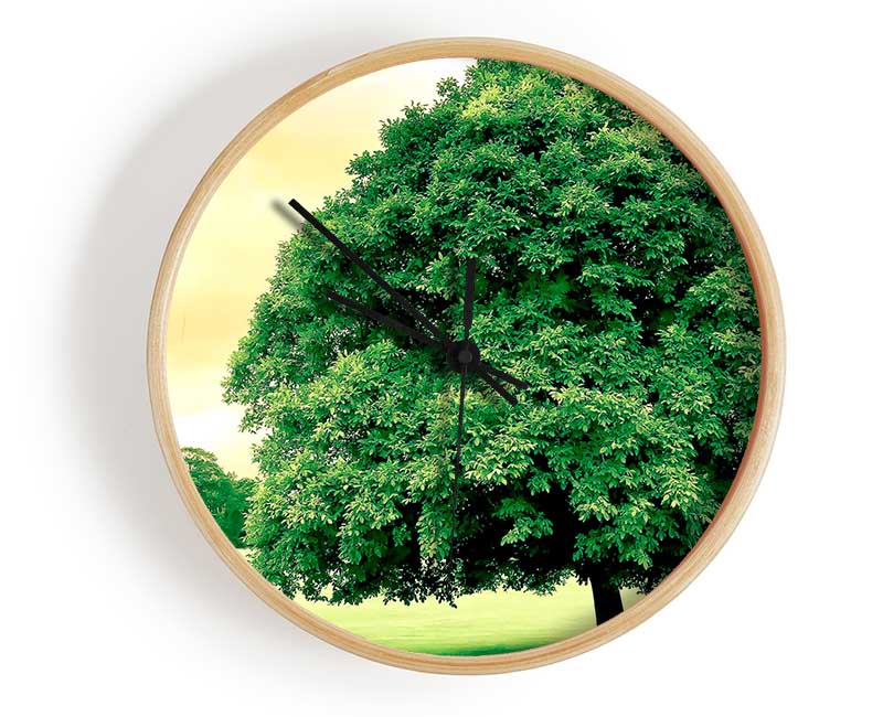 Green Tree Clock - Wallart-Direct UK