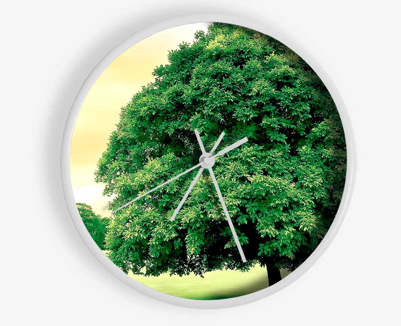 Green Tree Clock - Wallart-Direct UK