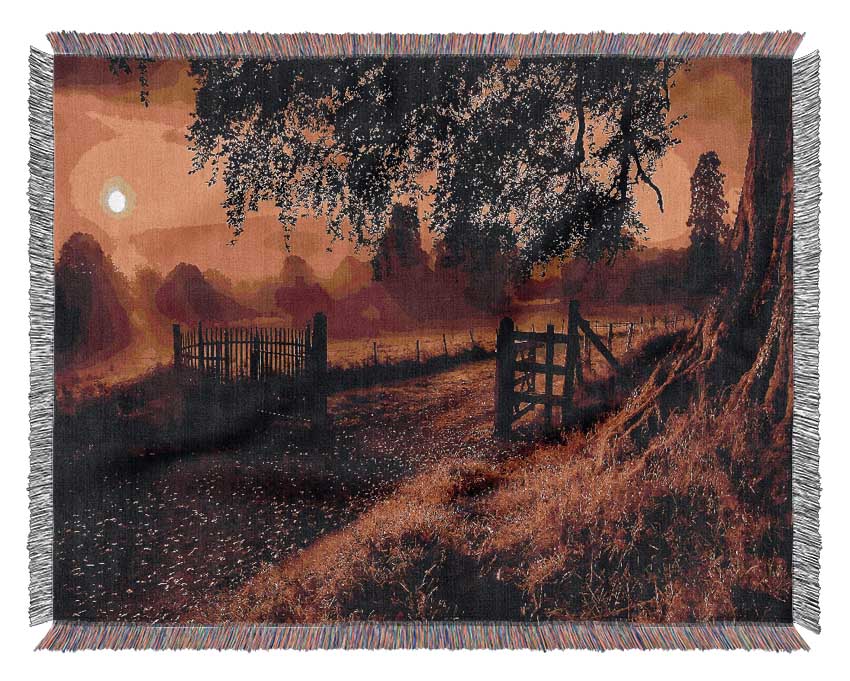 Old Road Gate Woven Blanket