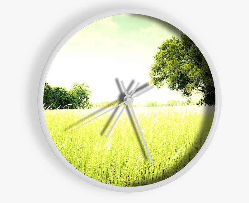 Summer Field Grass Clock - Wallart-Direct UK