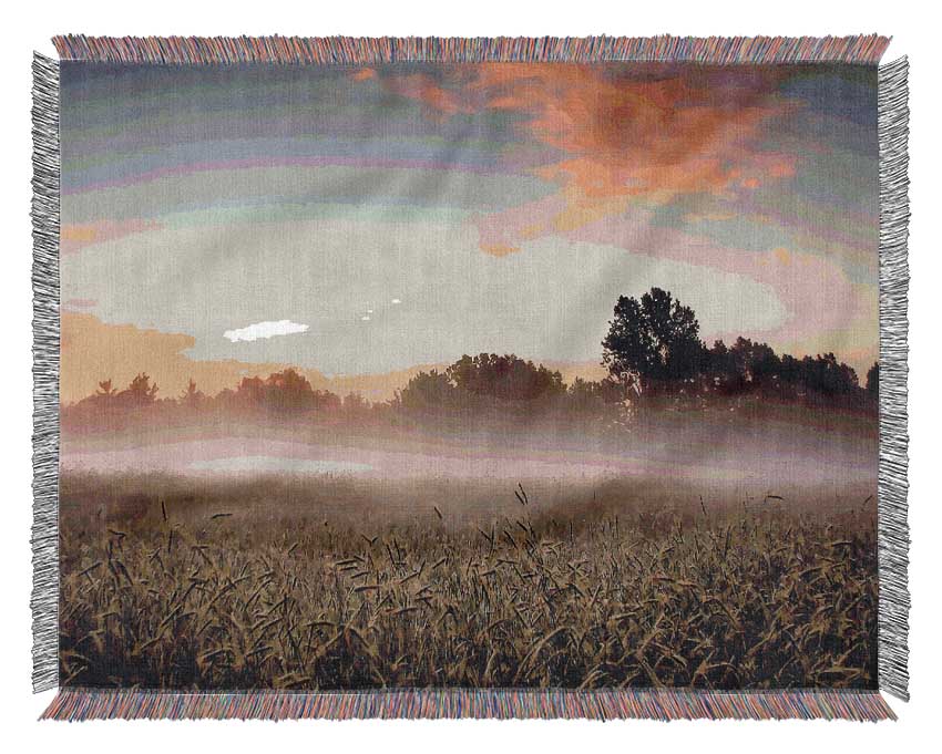 Early Morning Fog Woven Blanket