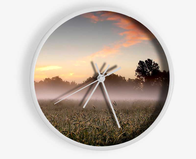 Early Morning Fog Clock - Wallart-Direct UK