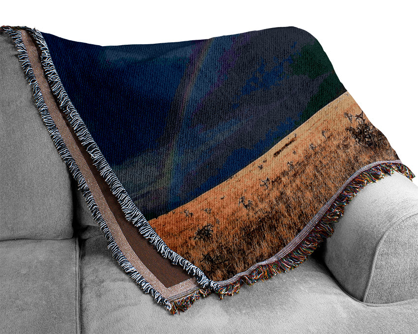 Desert Rainbow Woven Blanket