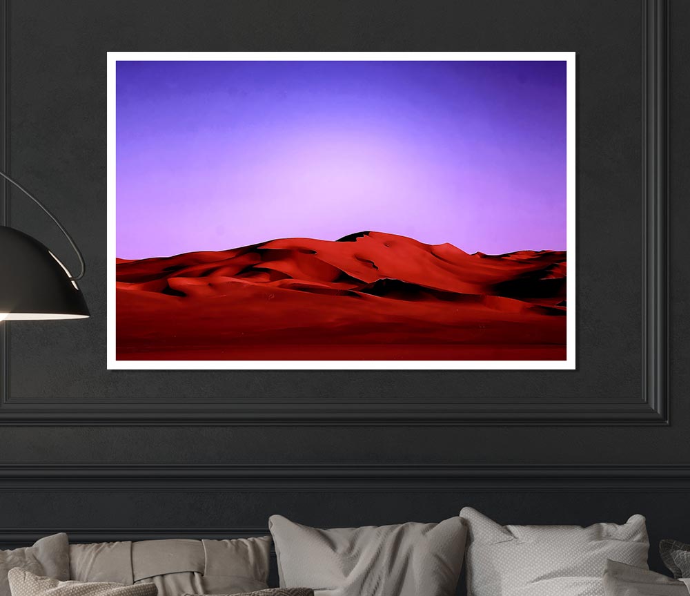 Desert Night Print Poster Wall Art