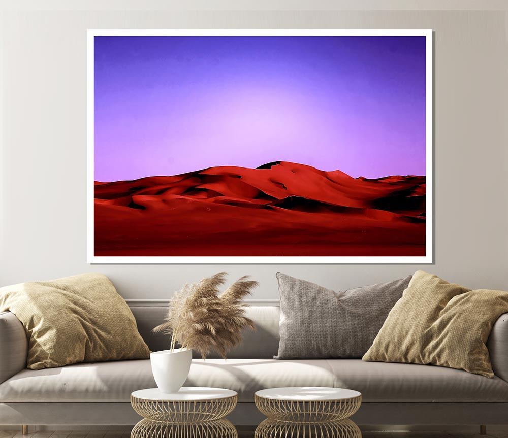 Desert Night Print Poster Wall Art