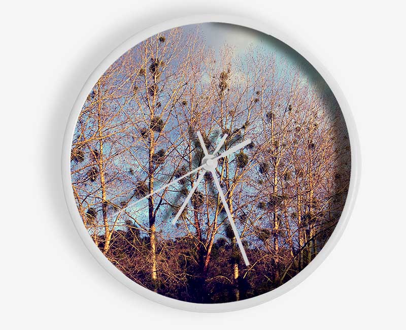 Bird Trees Clock - Wallart-Direct UK