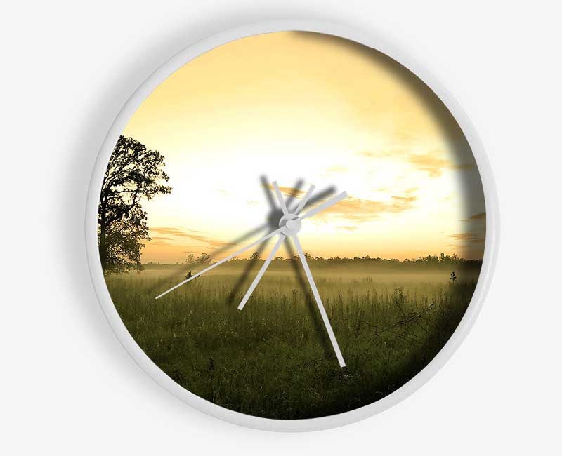 Summer Morning Mist Clock - Wallart-Direct UK