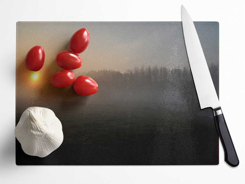 Morning Walk Glass Chopping Board