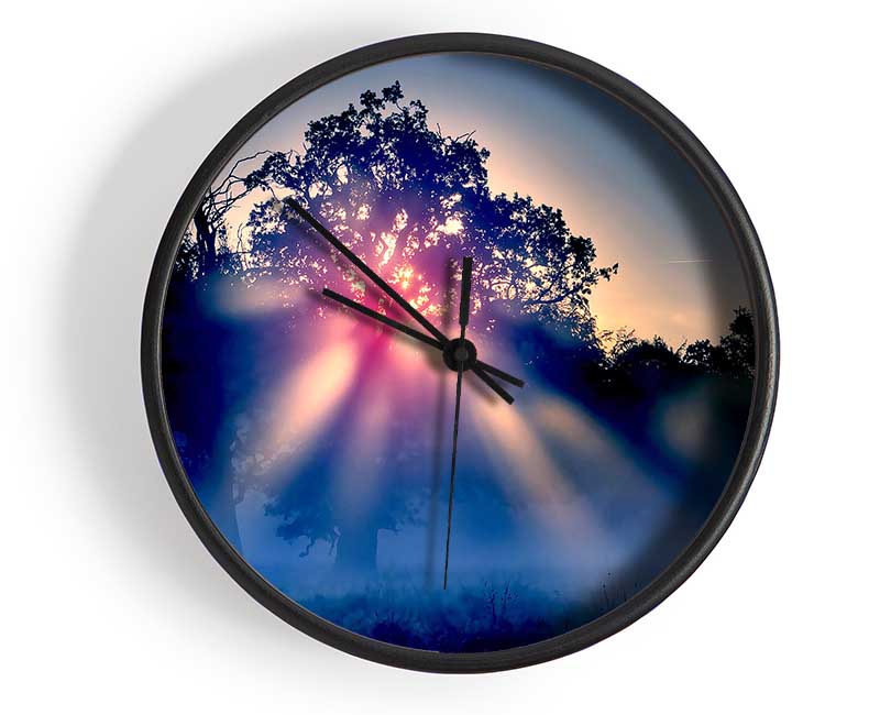 Sunset Blaze Clock - Wallart-Direct UK