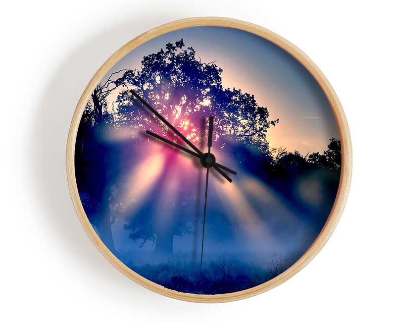 Sunset Blaze Clock - Wallart-Direct UK