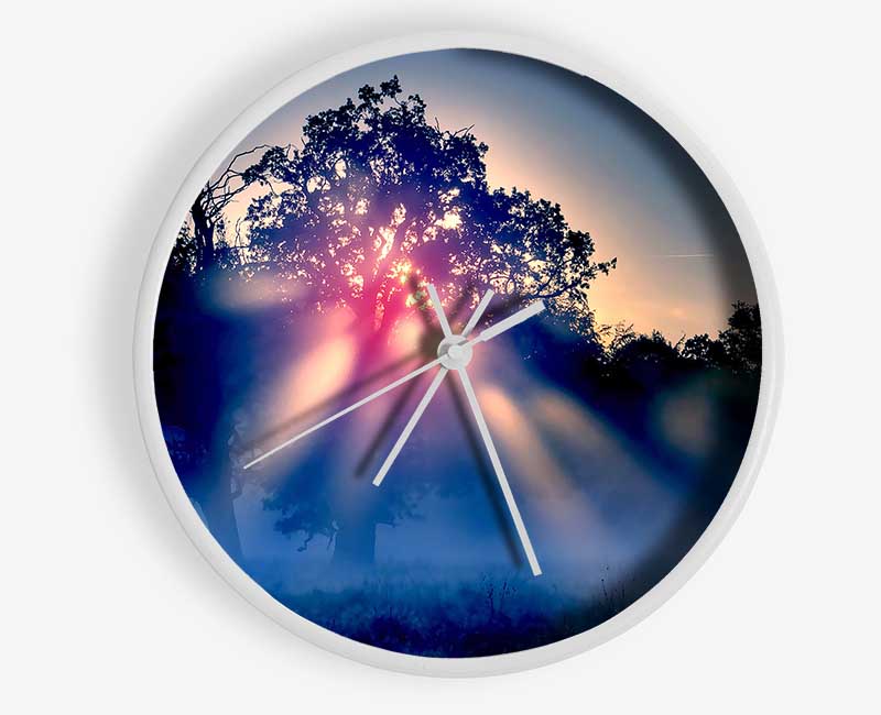 Sunset Blaze Clock - Wallart-Direct UK