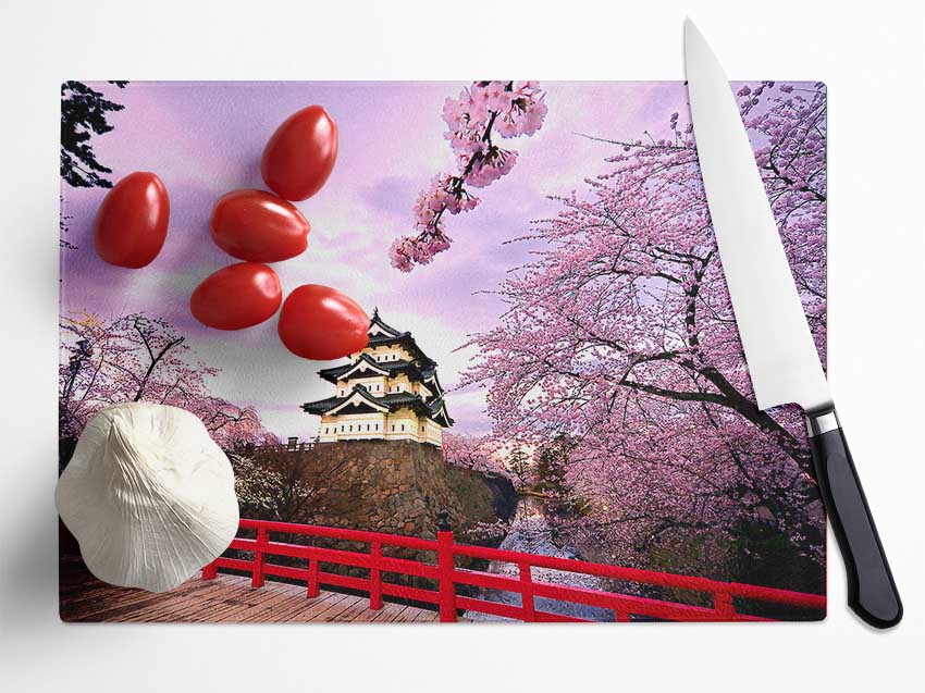 Hirosaki Castle Japan Glass Chopping Board