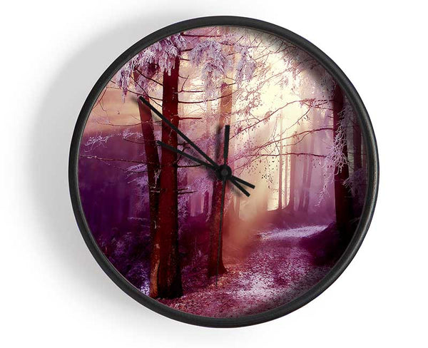 Winter Woodland Sunbeam Clock - Wallart-Direct UK