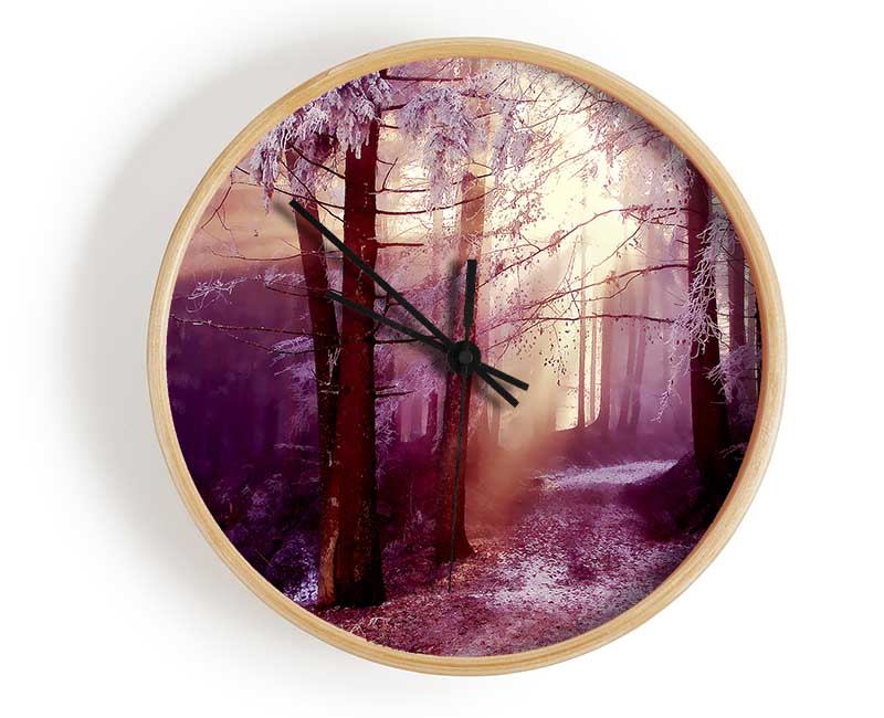 Winter Woodland Sunbeam Clock - Wallart-Direct UK