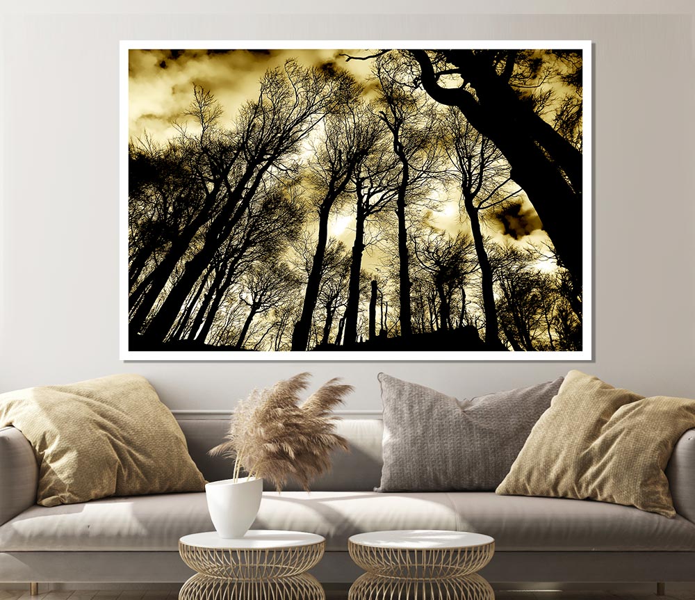 Woodland Skies Print Poster Wall Art