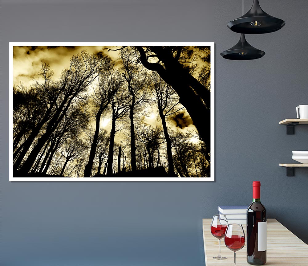 Woodland Skies Print Poster Wall Art