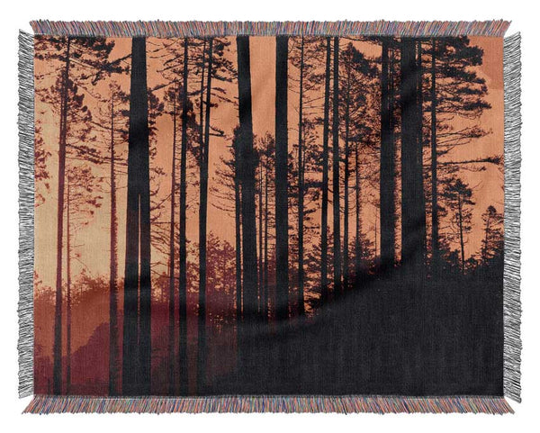 Through The Trees Woven Blanket