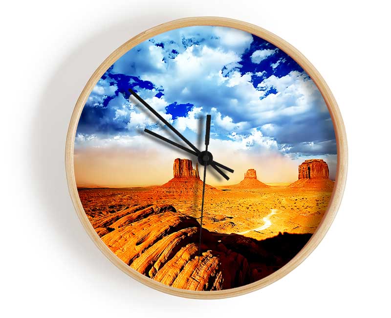 Monument Valley Skies Clock - Wallart-Direct UK