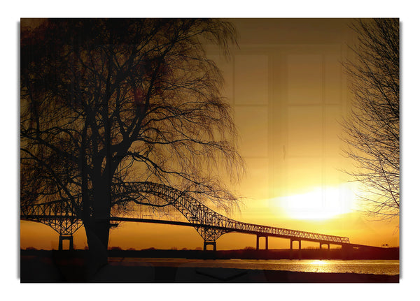 Bridge Over The Yellow Winter Lake