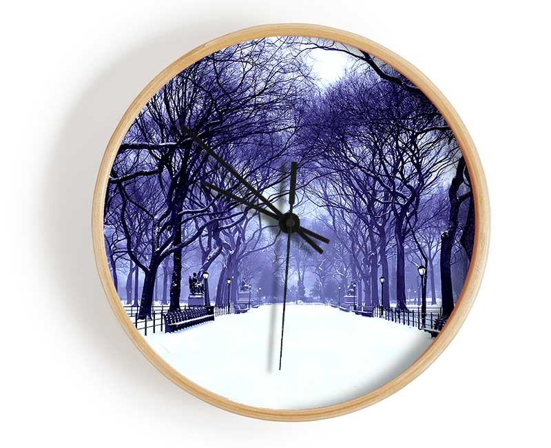 Winter Park Blue Clock - Wallart-Direct UK