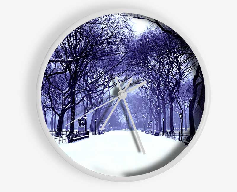 Winter Park Blue Clock - Wallart-Direct UK