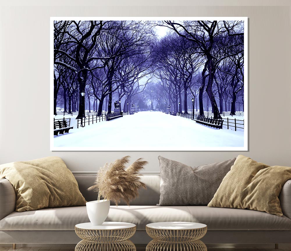 Winter Park Blue Print Poster Wall Art