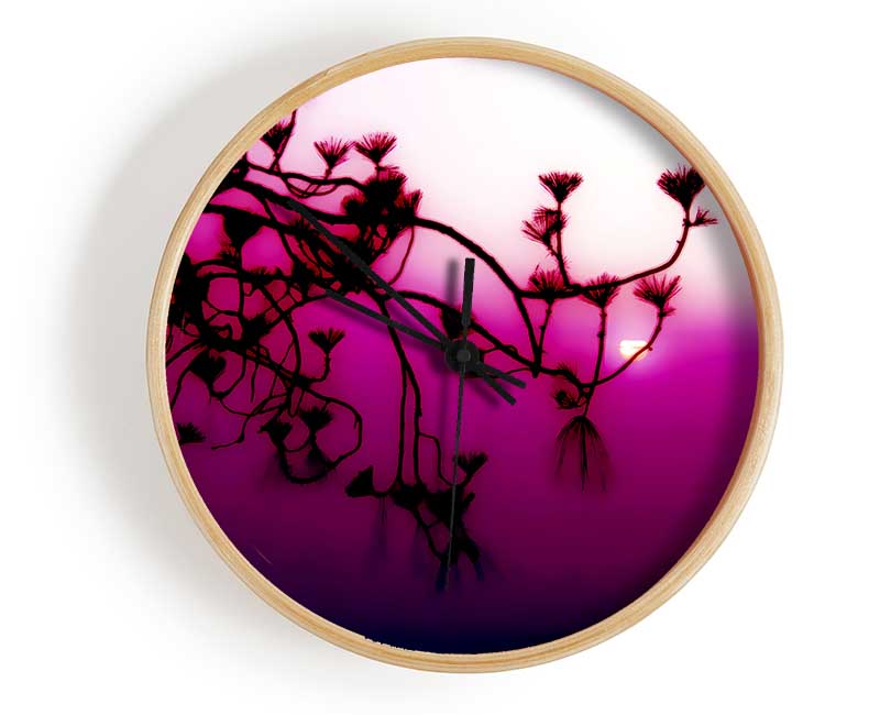 Pink Haze Clock - Wallart-Direct UK