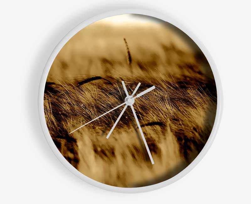 Wheatfield Sepia Clock - Wallart-Direct UK