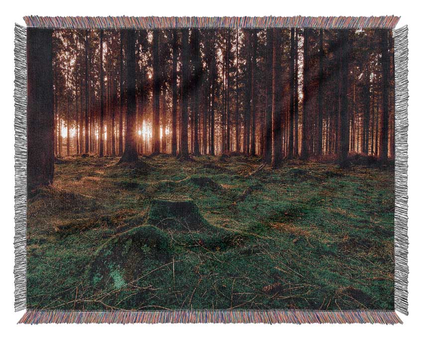 Beyond The Trees Woven Blanket