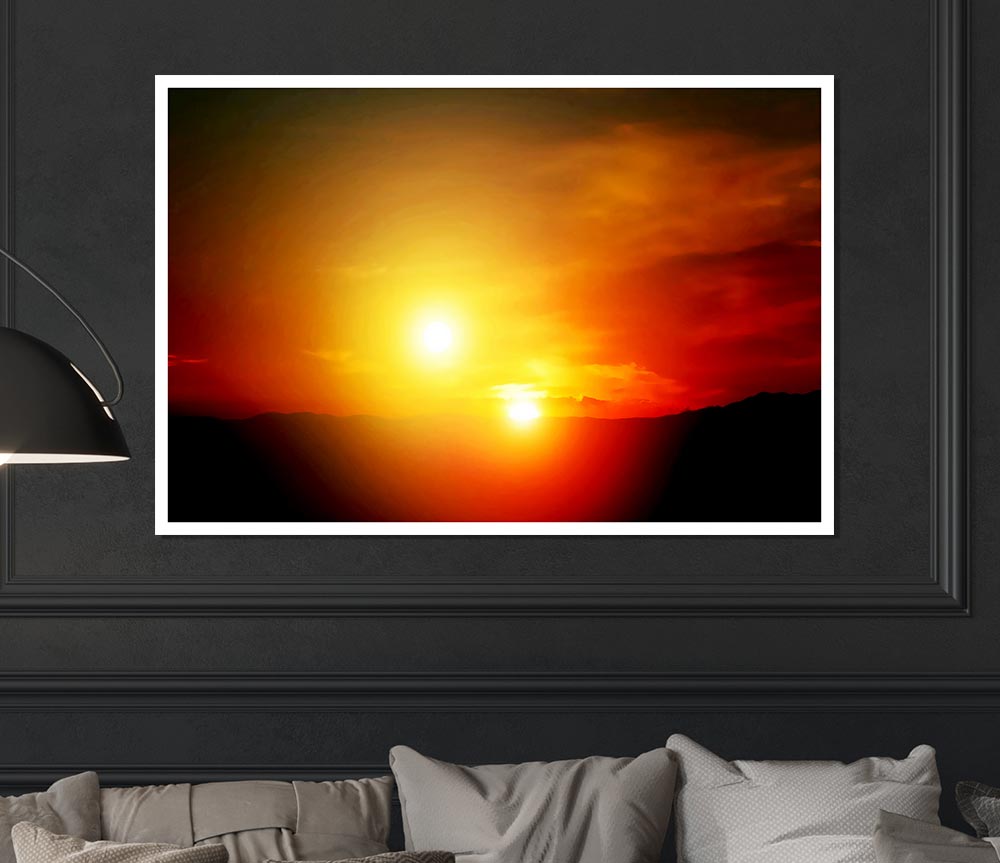 Blazing Sun Duo Print Poster Wall Art