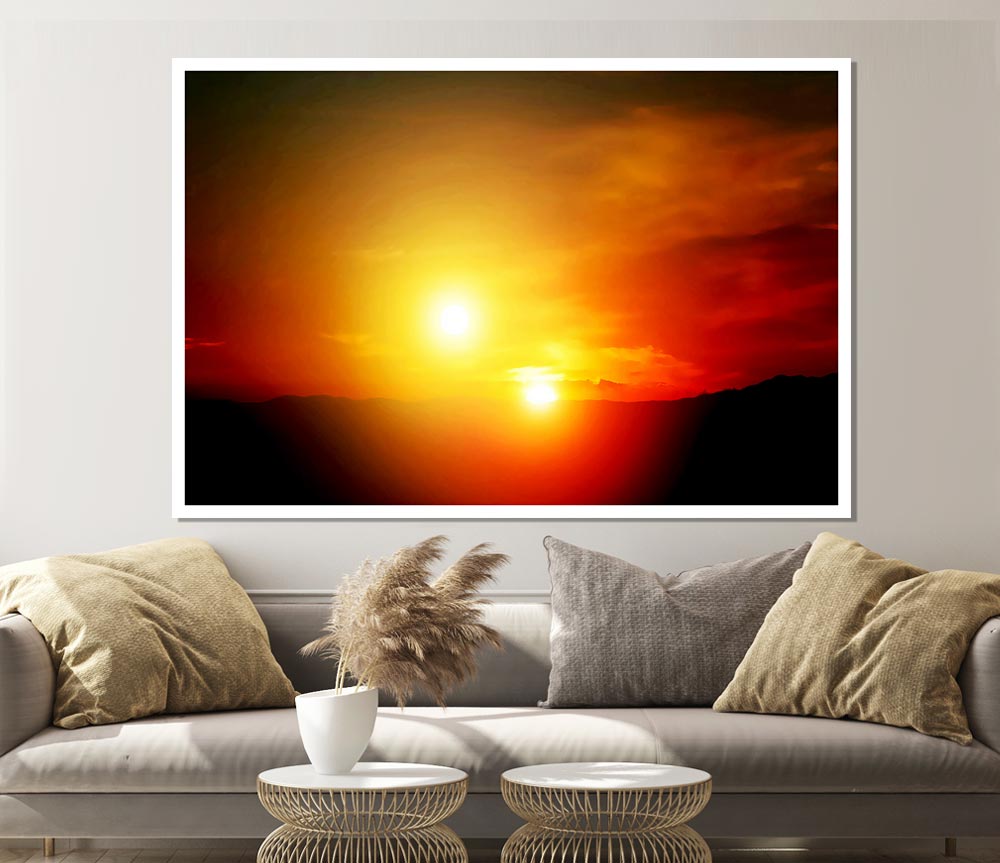 Blazing Sun Duo Print Poster Wall Art