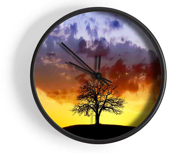 Tree In The Morning Light Clock - Wallart-Direct UK