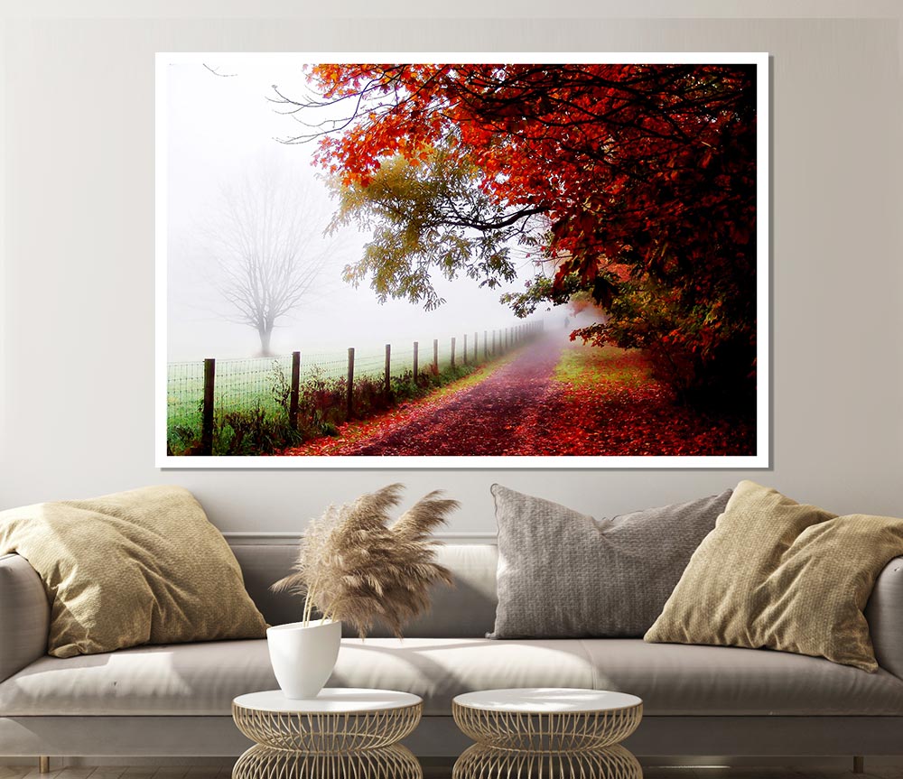 The Winter Path Print Poster Wall Art