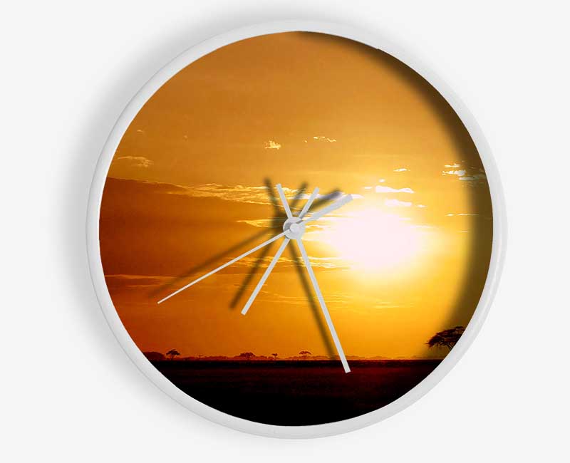 Golden Sunrise Clock - Wallart-Direct UK