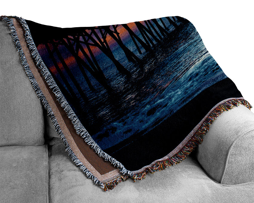 The Oceans Pier Woven Blanket