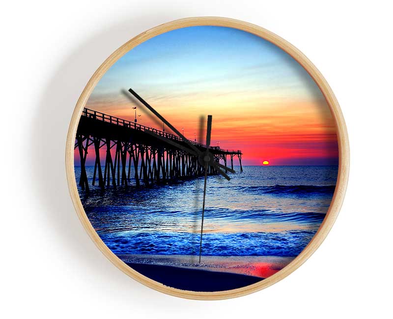 The Oceans Pier Clock - Wallart-Direct UK