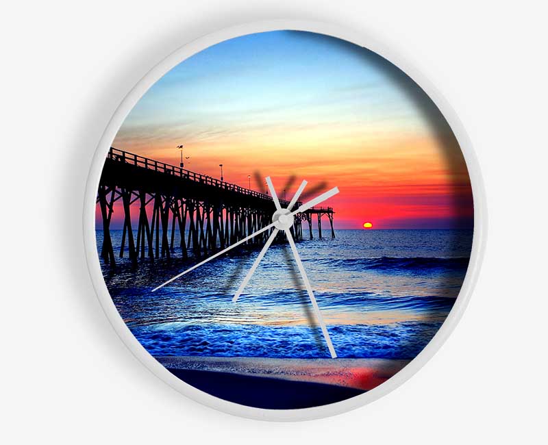 The Oceans Pier Clock - Wallart-Direct UK