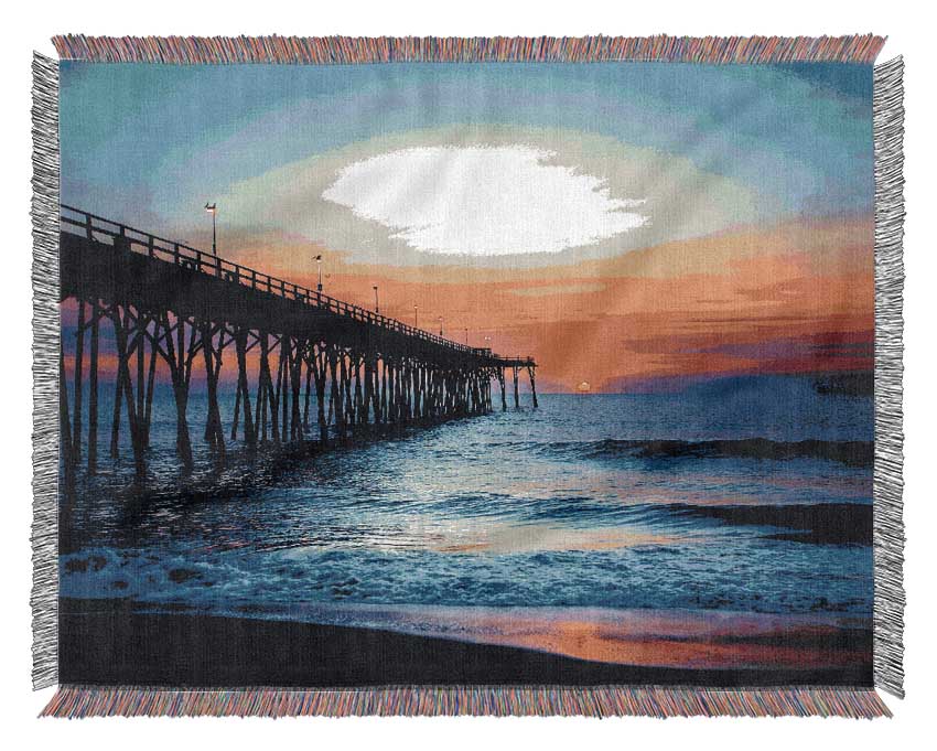 The Oceans Pier Woven Blanket