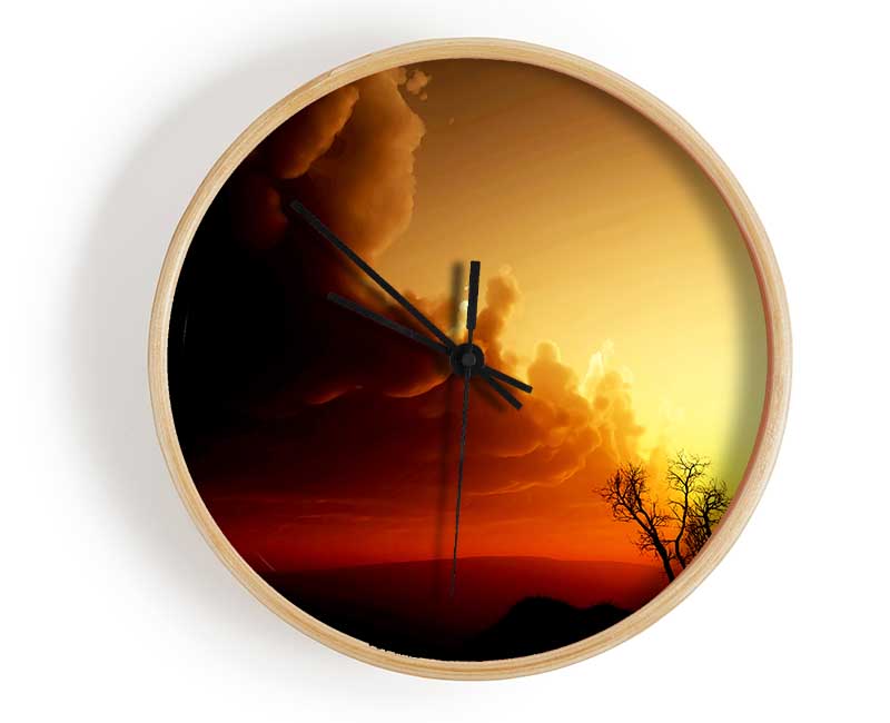 Stunning Sun Clouds Clock - Wallart-Direct UK