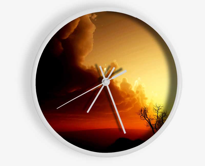 Stunning Sun Clouds Clock - Wallart-Direct UK