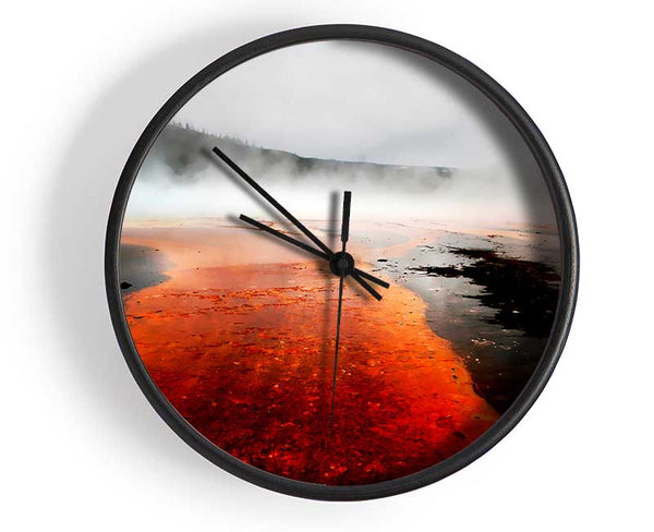 Red Lava Mist Clock - Wallart-Direct UK