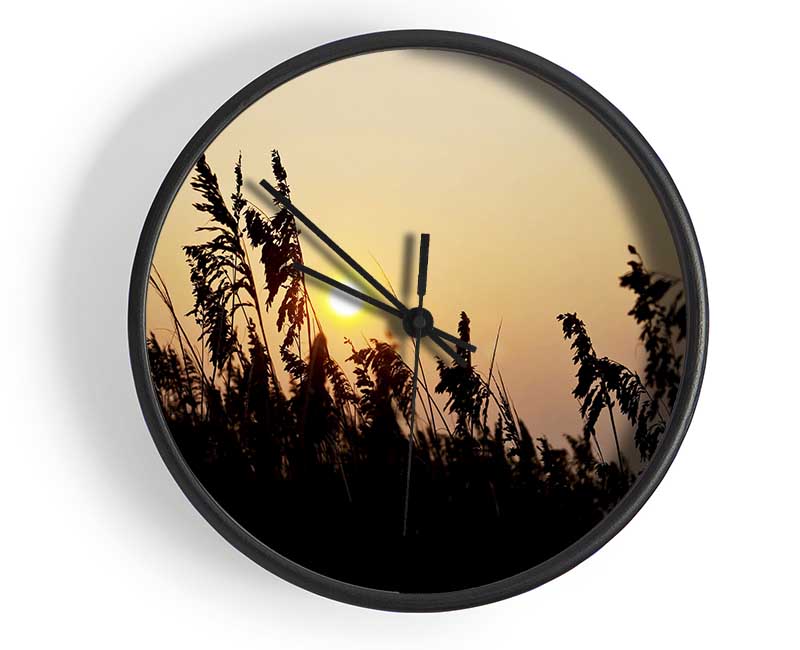 Sun Through The Reeds Clock - Wallart-Direct UK