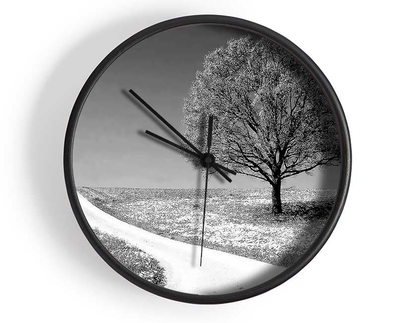 Summers Day B n W Clock - Wallart-Direct UK