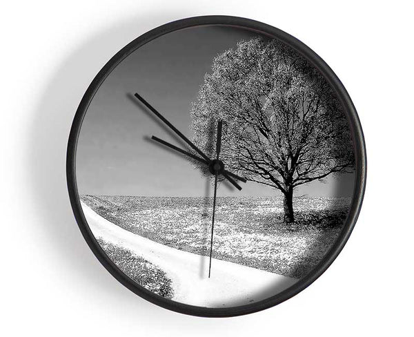 Summers Day B n W Clock - Wallart-Direct UK