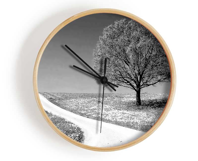 Summers Day B n W Clock - Wallart-Direct UK