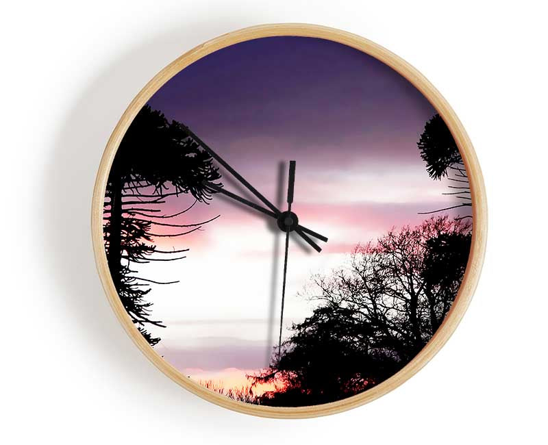 Lavender Skies Clock - Wallart-Direct UK