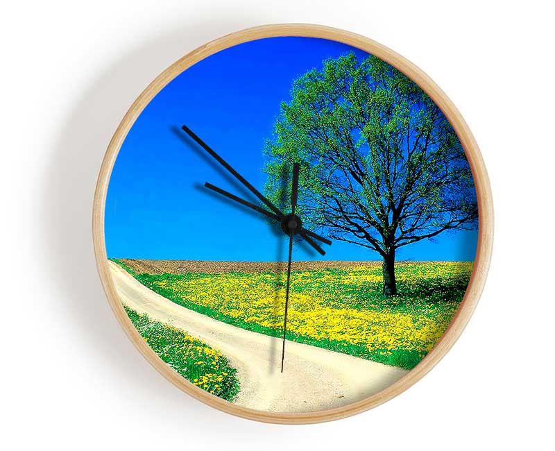 The Lonely Tree Road Clock - Wallart-Direct UK